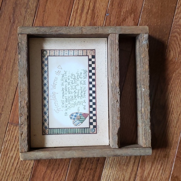 WOODEN TOWEL HANGER, PRIMITIVE DECOR, COUNTRY DECORATION - Picture 1 of 2